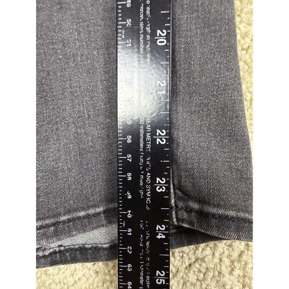 Levis Jeans Size 14 Classic Crop Black Faded Stud Ankle Accent Stretch B147 - Picture 15 of 16